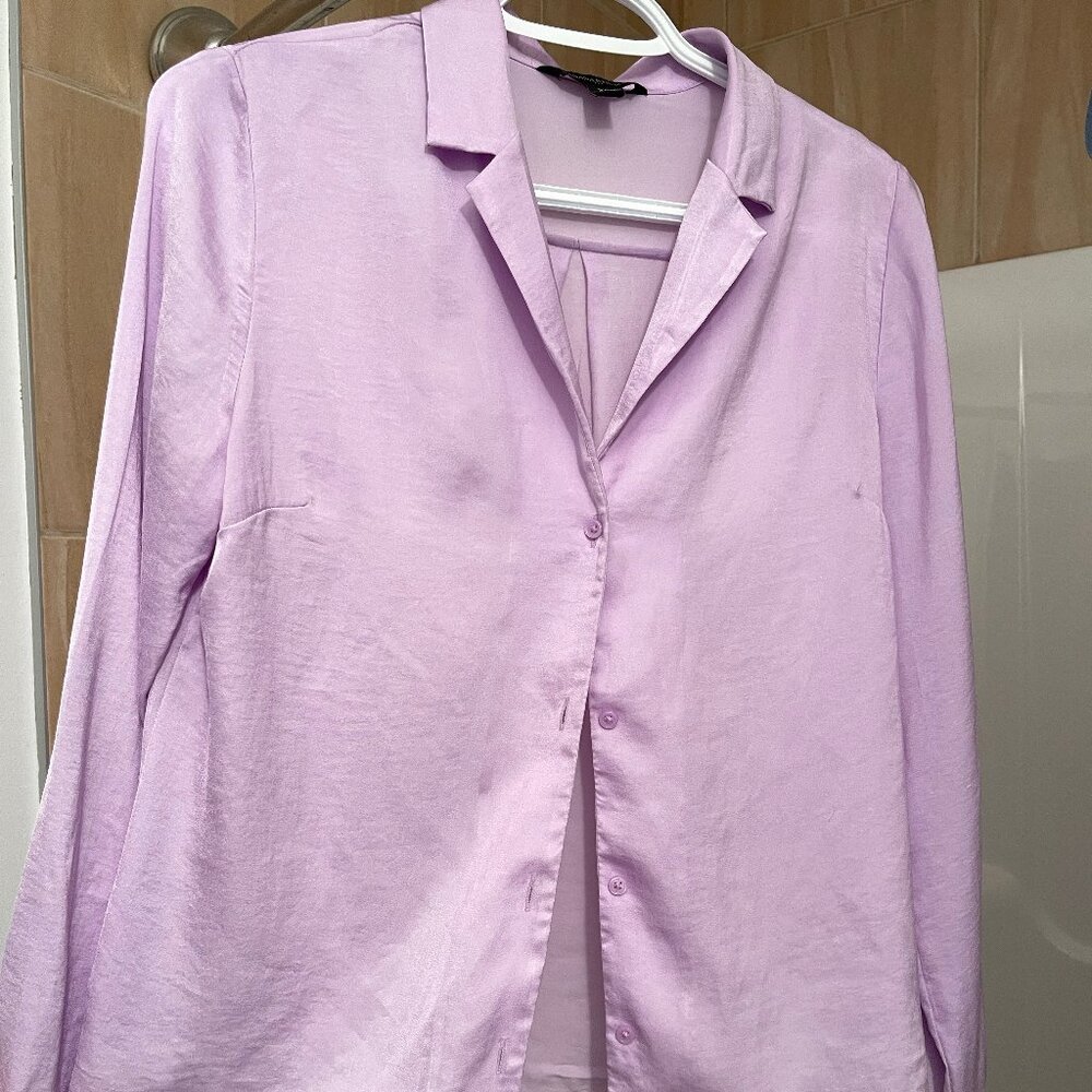 Satin Lavender Banana Republic Blouse Perfect for Work Extra Small